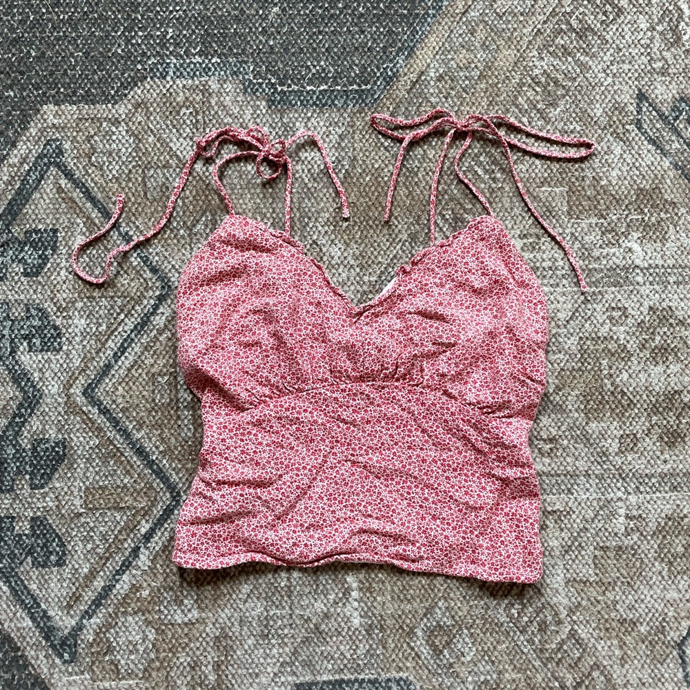 Abercrombie & Fitch Red Floral Top